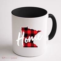 Lumberjack Buffalo Plaid Minnesota Home State Cute Gift Back Gift Coffee Mug thumb 1