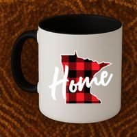Lumberjack Buffalo Plaid Minnesota Home State Cute Gift Back Gift Coffee Mug thumb 2