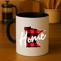 Lumberjack Buffalo Plaid Minnesota Home State Cute Gift Back Gift Coffee Mug thumb 4