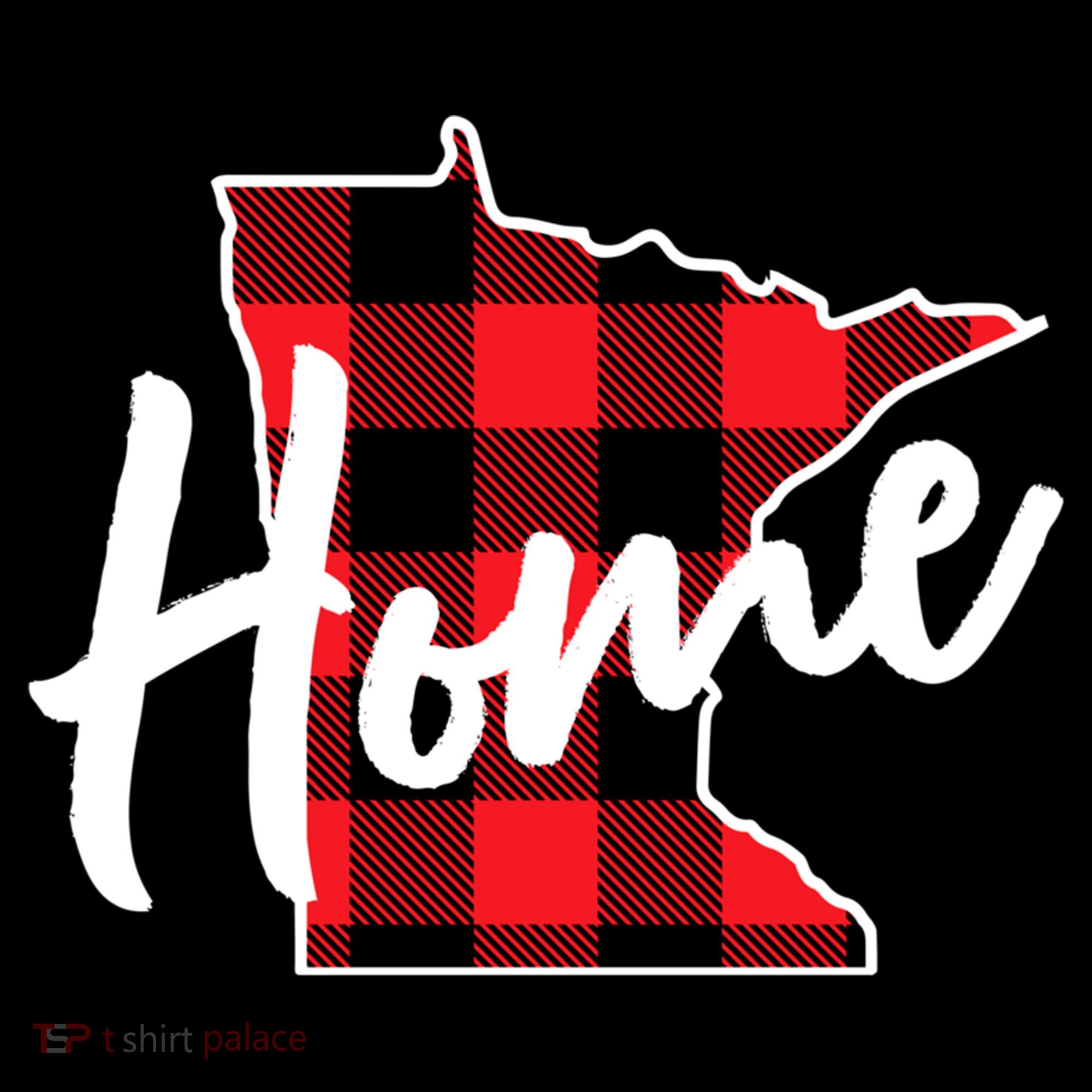 Lumberjack Buffalo Plaid Minnesota Home State Cute Gift Back Gift Women's Hoodie