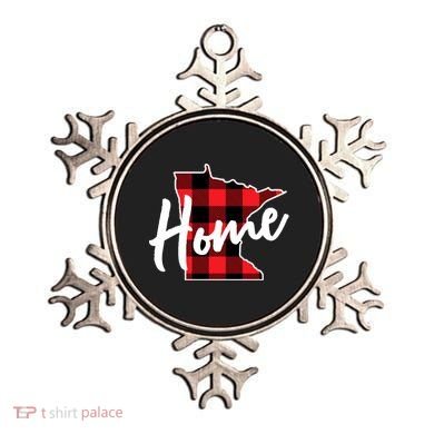 Lumberjack Buffalo Plaid Minnesota Home State Cute Gift Back Gift Ornament