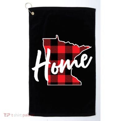 Lumberjack Buffalo Plaid Minnesota Home State Cute Gift Back Gift Golf Towel
