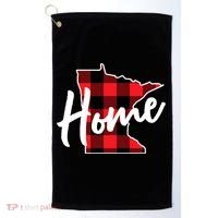 Lumberjack Buffalo Plaid Minnesota Home State Cute Gift Back Gift Golf Towel thumb 0