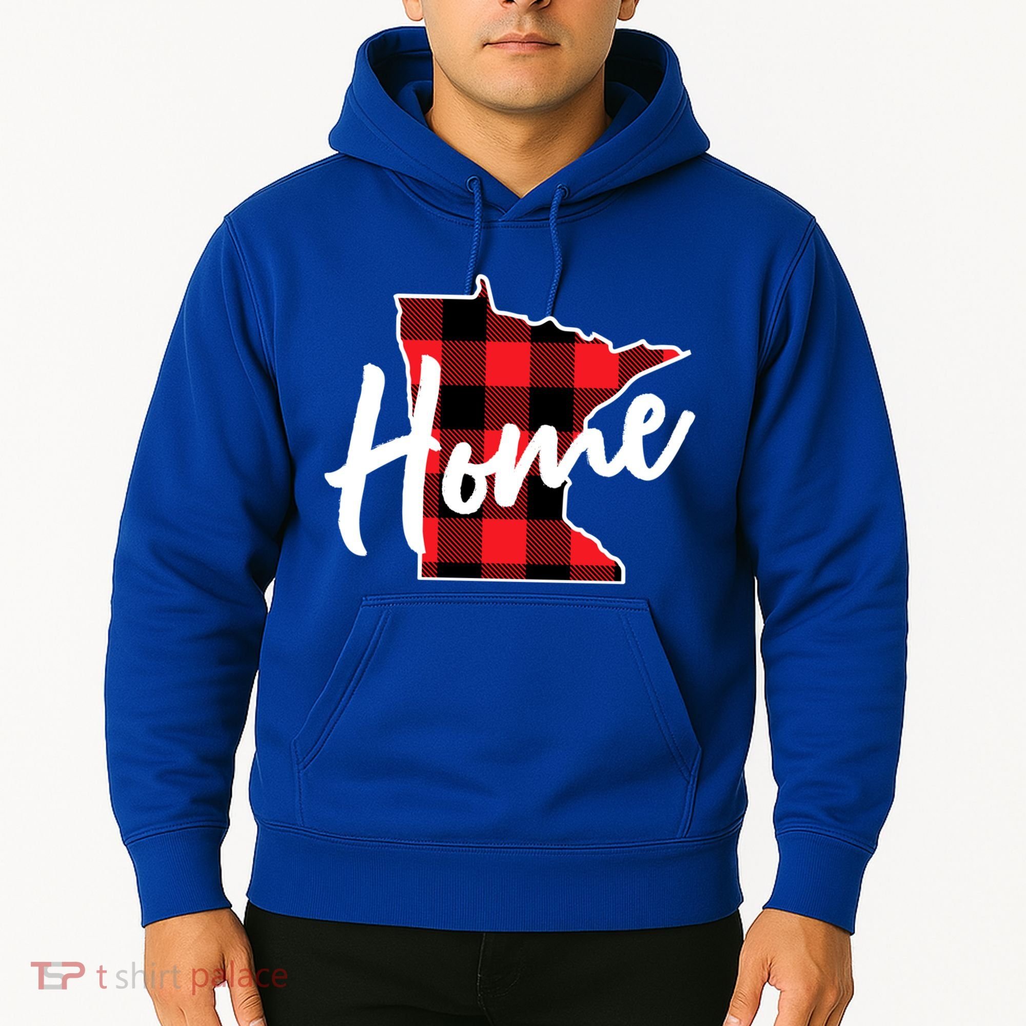 Lumberjack Buffalo Plaid Minnesota Home State Cute Gift Back Gift Hoodie