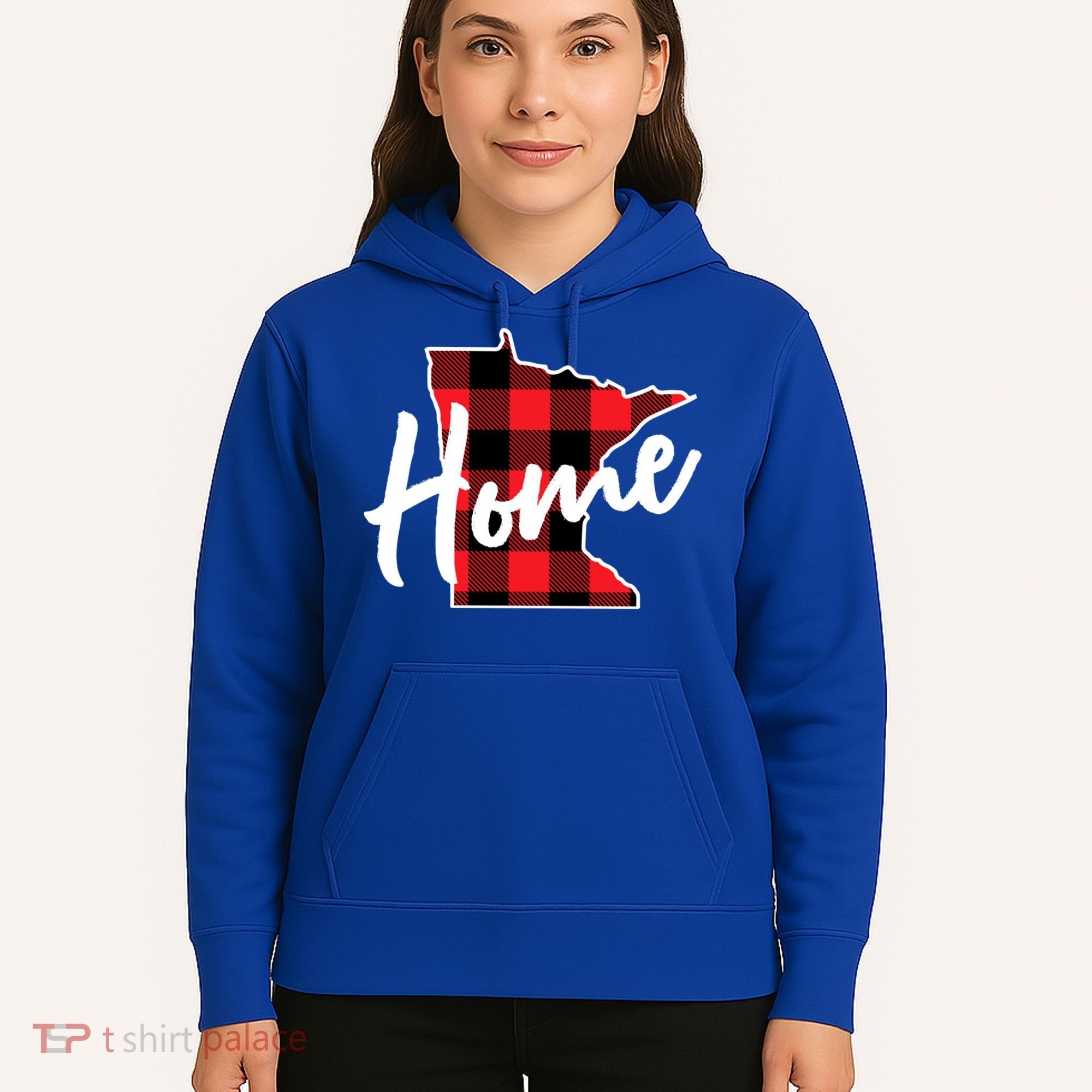 Lumberjack Buffalo Plaid Minnesota Home State Cute Gift Back Gift Hoodie