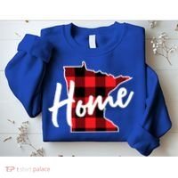 Lumberjack Buffalo Plaid Minnesota Home State Cute Gift Back Gift Sweatshirt thumb 2