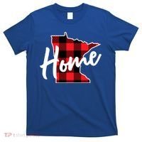 Lumberjack Buffalo Plaid Minnesota Home State Cute Gift Back Gift T-Shirt thumb 0