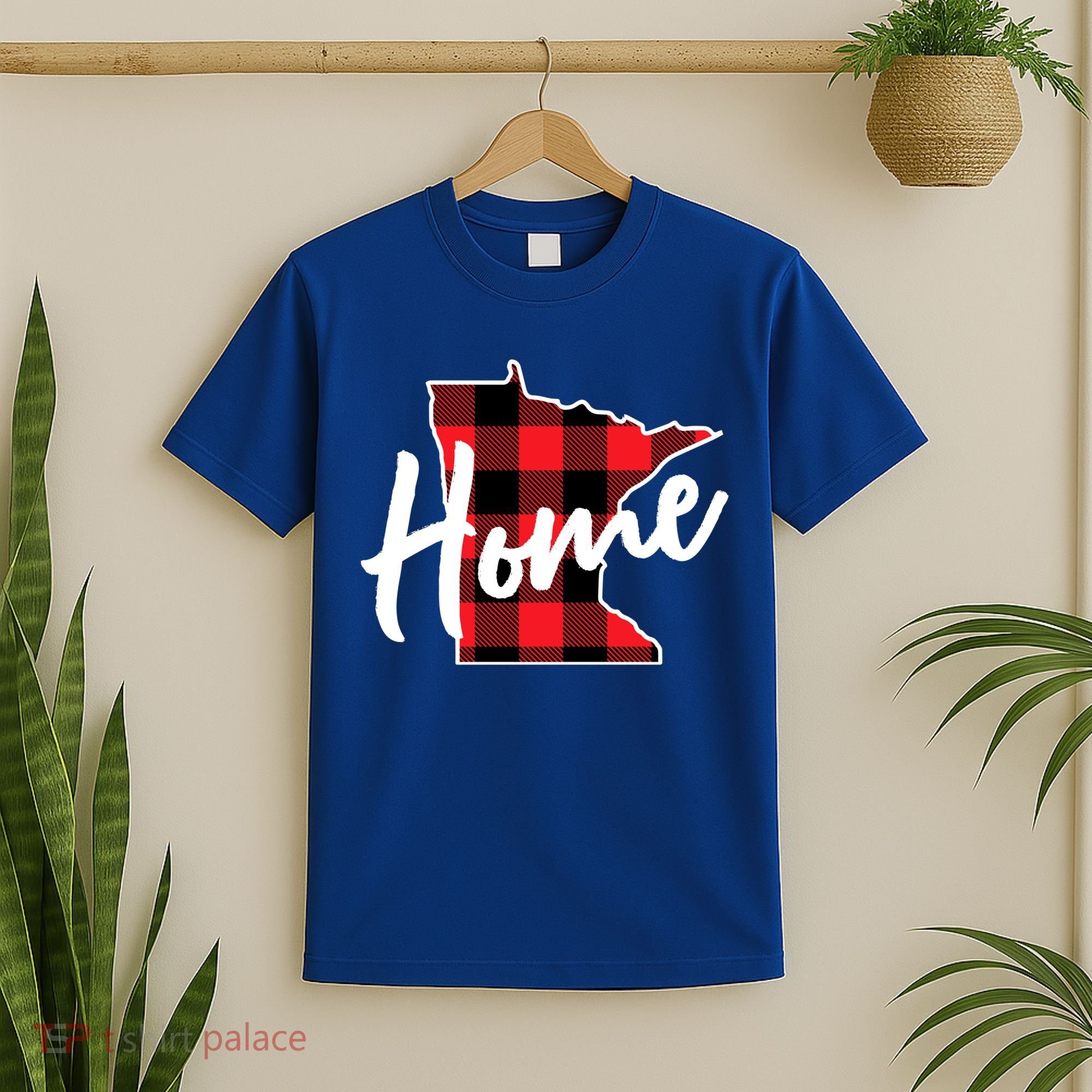 Lumberjack Buffalo Plaid Minnesota Home State Cute Gift Back Gift T-Shirt