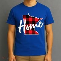 Lumberjack Buffalo Plaid Minnesota Home State Cute Gift Back Gift T-Shirt thumb 3