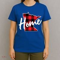 Lumberjack Buffalo Plaid Minnesota Home State Cute Gift Back Gift T-Shirt thumb 4