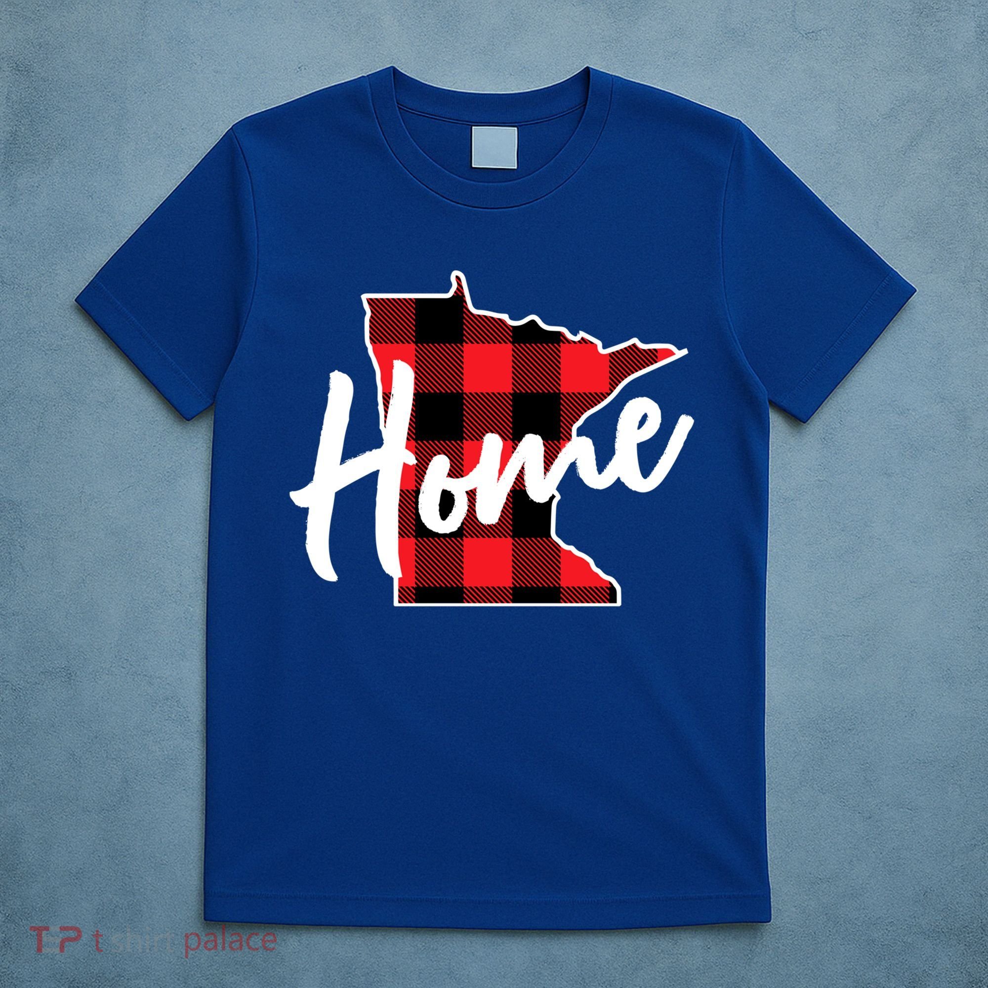 Lumberjack Buffalo Plaid Minnesota Home State Cute Gift Back Gift T-Shirt
