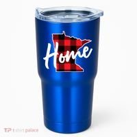 Lumberjack Buffalo Plaid Minnesota Home State Cute Gift Back Gift Tumbler thumb 0