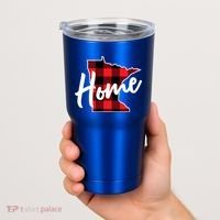 Lumberjack Buffalo Plaid Minnesota Home State Cute Gift Back Gift Tumbler thumb 2