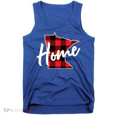 Lumberjack Buffalo Plaid Minnesota Home State Cute Gift Back Gift Tank Top