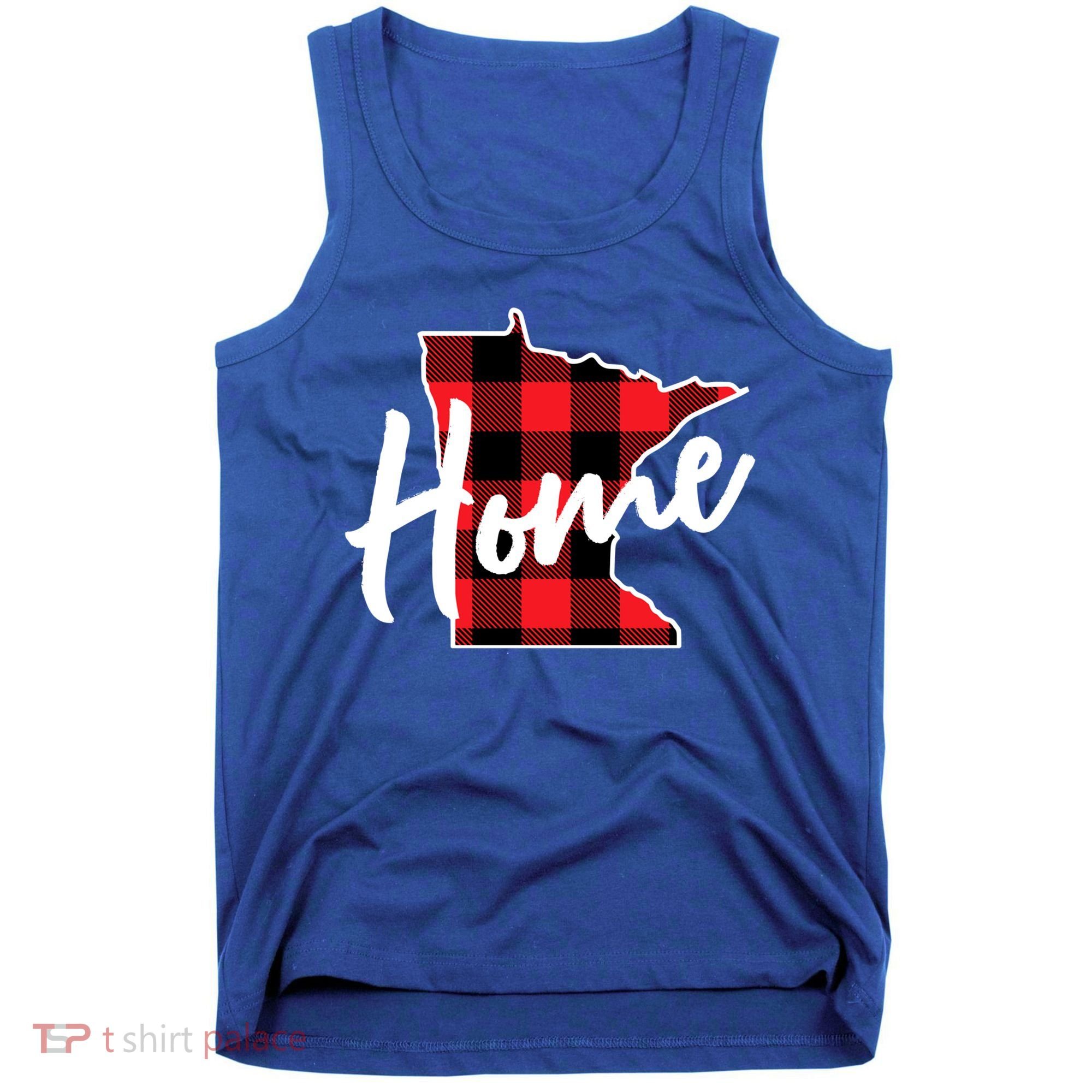 Lumberjack Buffalo Plaid Minnesota Home State Cute Gift Back Gift Tank Top