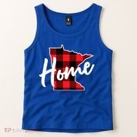 Lumberjack Buffalo Plaid Minnesota Home State Cute Gift Back Gift Tank Top thumb 2