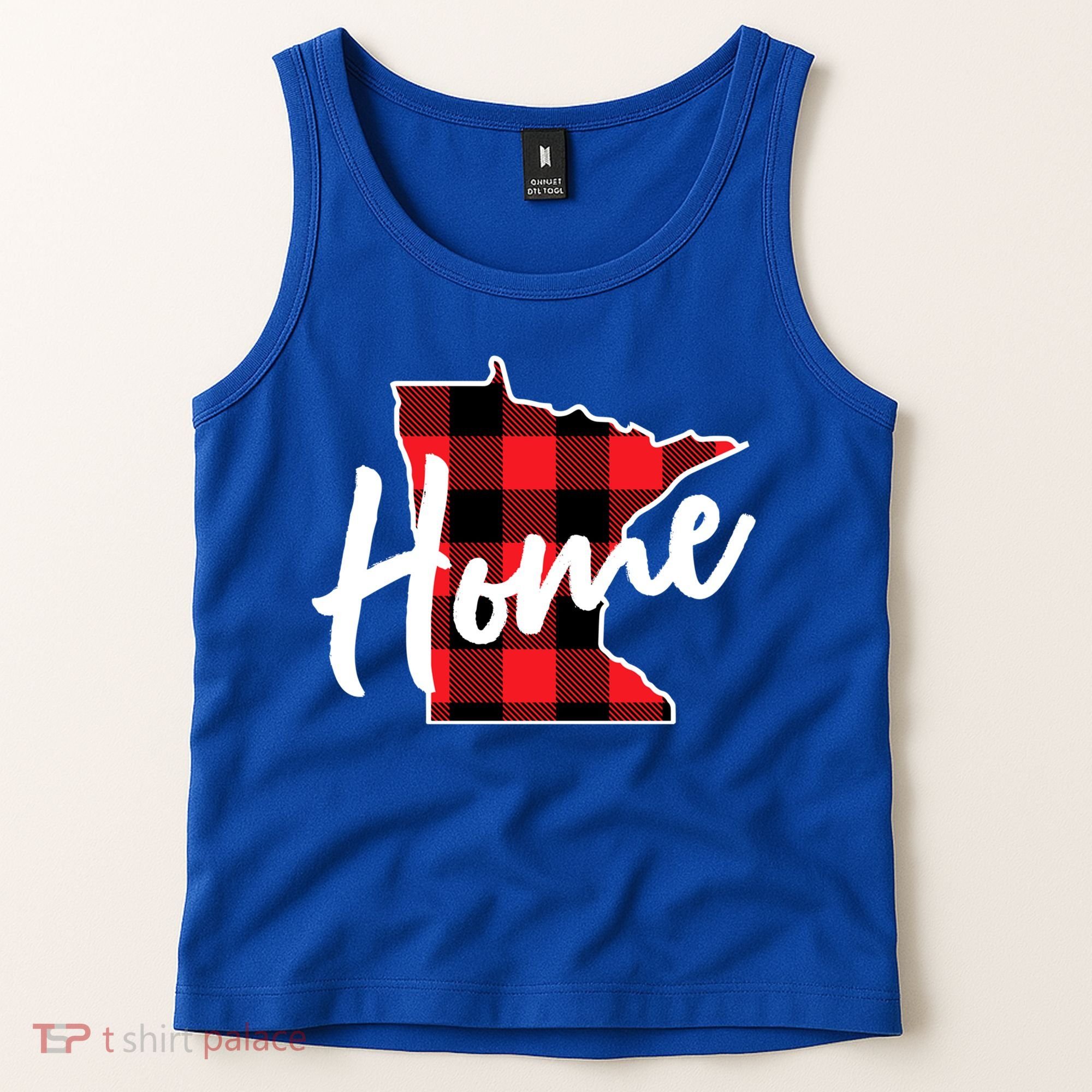 Lumberjack Buffalo Plaid Minnesota Home State Cute Gift Back Gift Tank Top