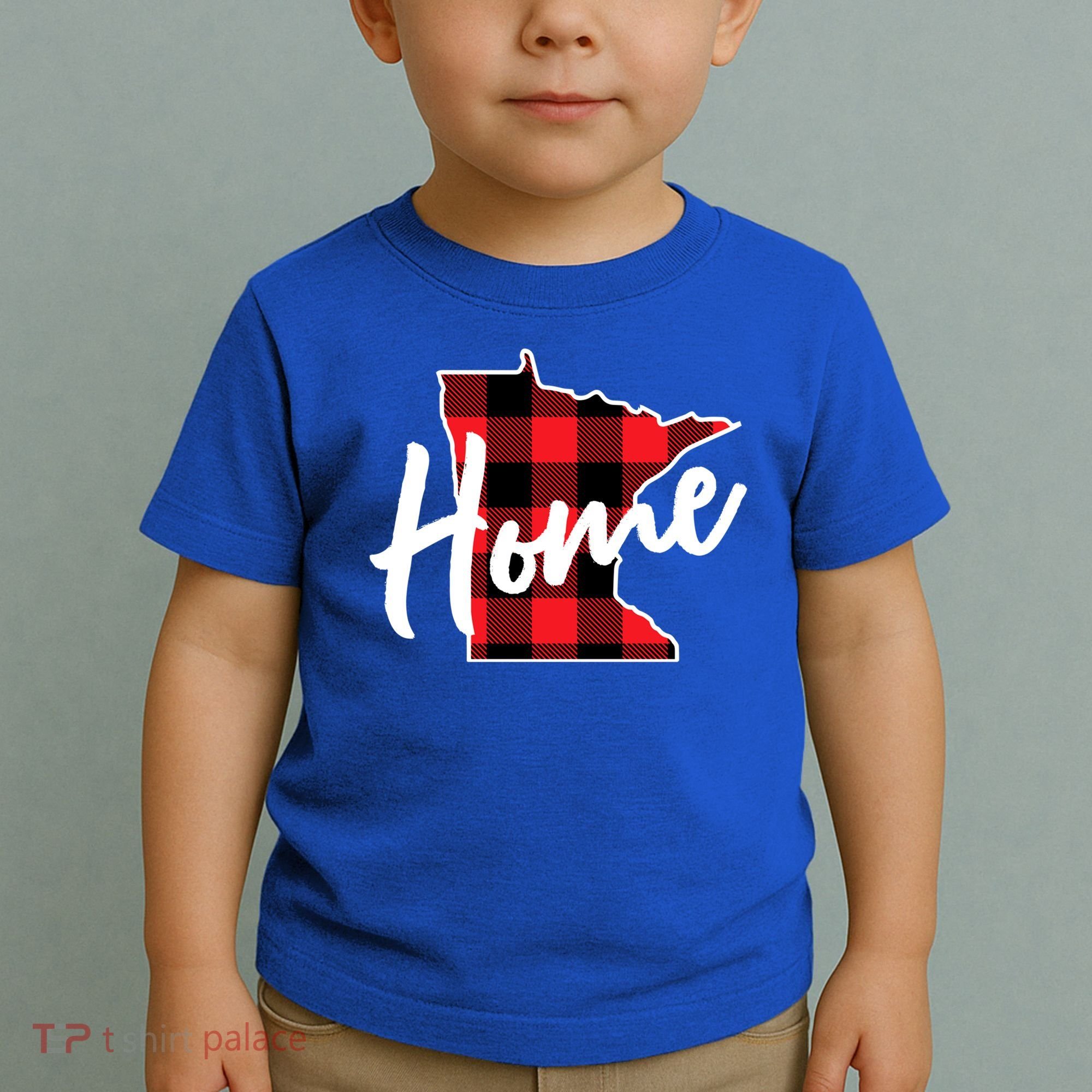 Lumberjack Buffalo Plaid Minnesota Home State Cute Gift Back Gift Toddler T-Shirt