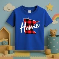 Lumberjack Buffalo Plaid Minnesota Home State Cute Gift Back Gift Toddler T-Shirt thumb 3