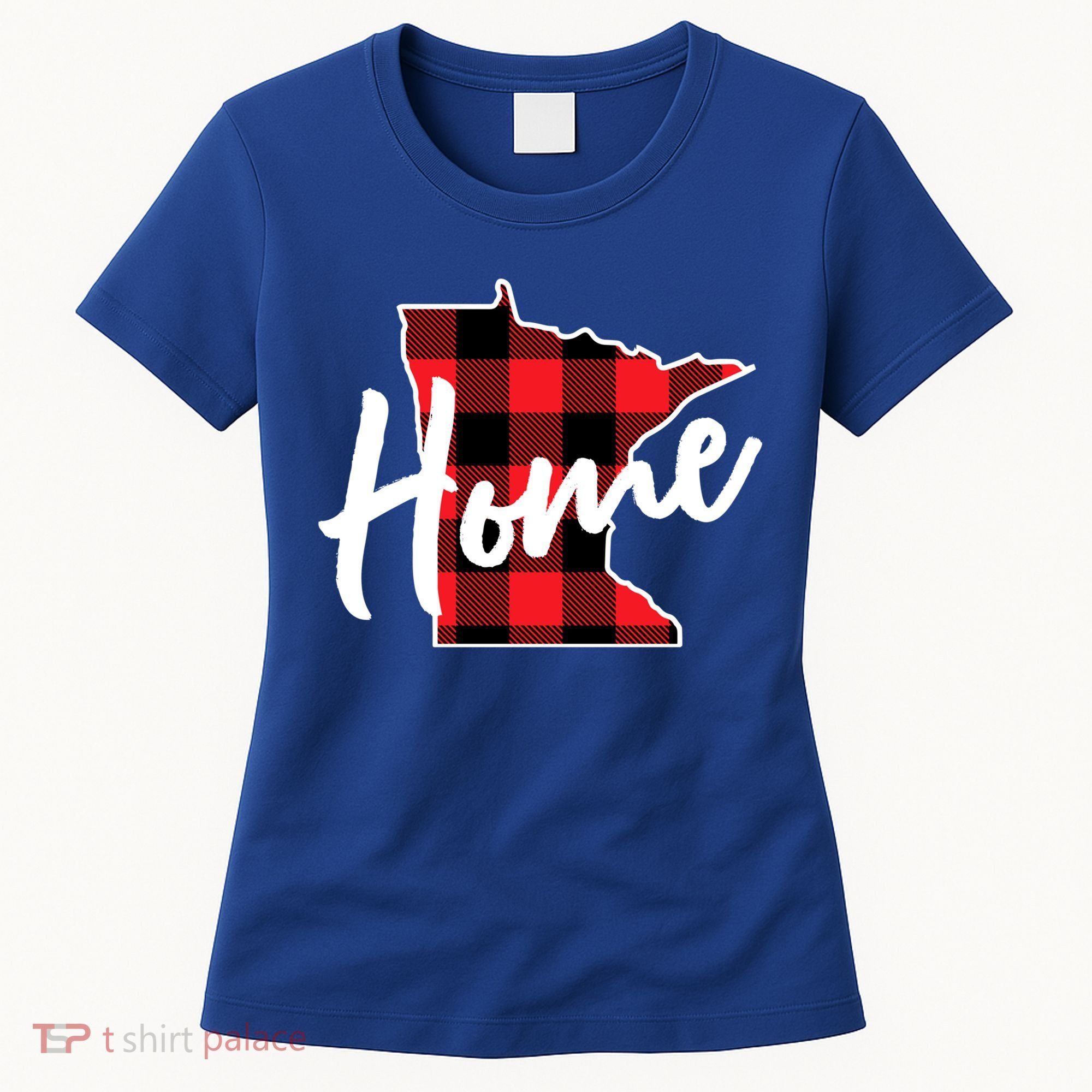 Lumberjack Buffalo Plaid Minnesota Home State Cute Gift Back Gift Women's T-Shirt