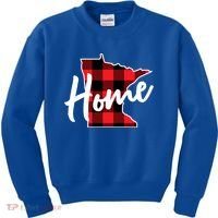 Lumberjack Buffalo Plaid Minnesota Home State Cute Gift Back Gift Kids Sweatshirt thumb 0