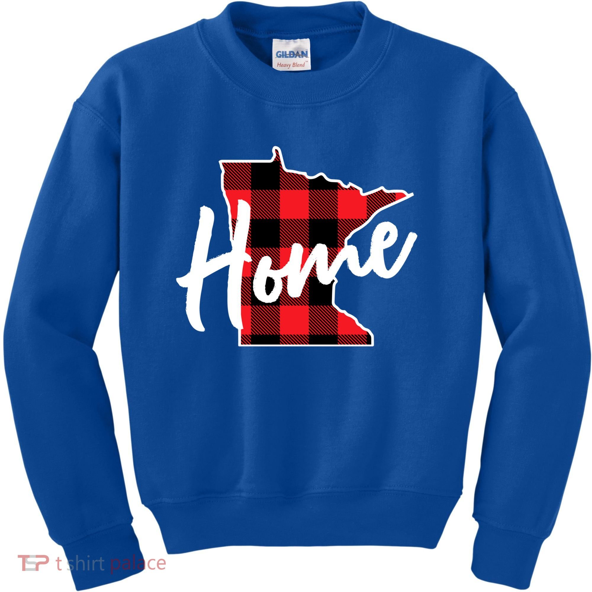 Lumberjack Buffalo Plaid Minnesota Home State Cute Gift Back Gift Kids Sweatshirt