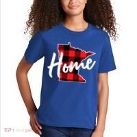 Lumberjack Buffalo Plaid Minnesota Home State Cute Gift Back Gift Kids T-Shirt thumb 2