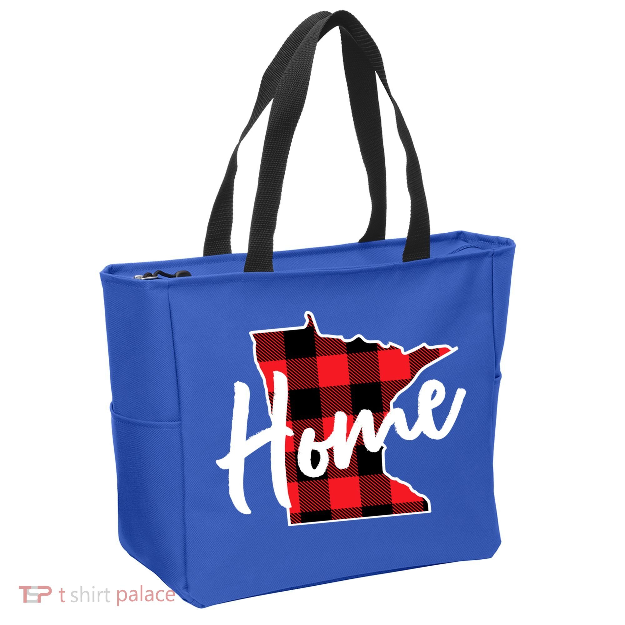 Lumberjack Buffalo Plaid Minnesota Home State Cute Gift Back Gift Tote Bag