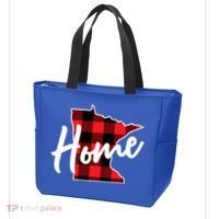 Lumberjack Buffalo Plaid Minnesota Home State Cute Gift Back Gift Tote Bag thumb 3