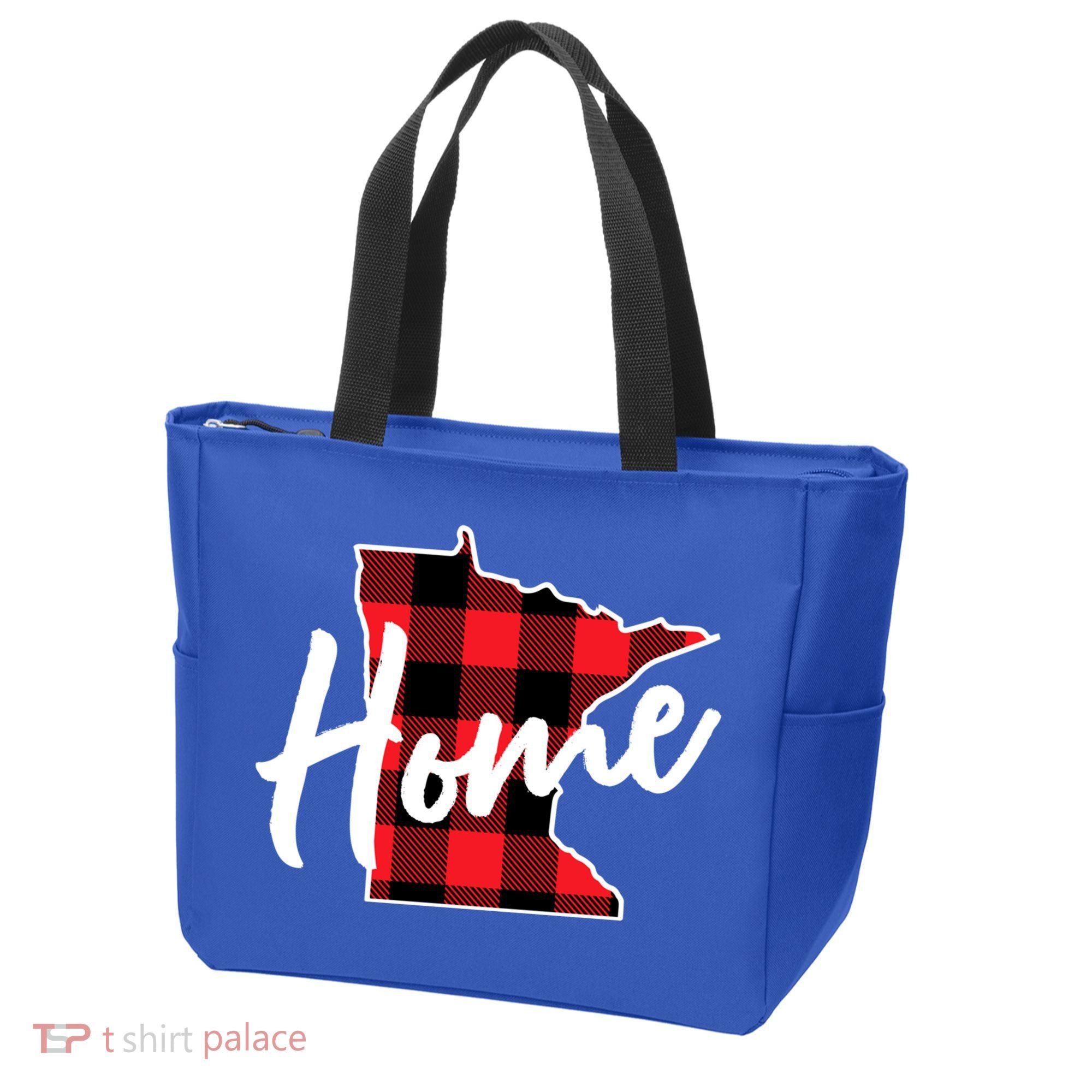 Lumberjack Buffalo Plaid Minnesota Home State Cute Gift Back Gift Tote Bag