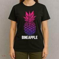 LGBTQ BiSexual Pineapple Tropical Summer Cool Pride Gifts T-Shirt thumb 4