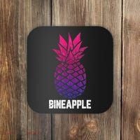 LGBTQ BiSexual Pineapple Tropical Summer Cool Pride Gifts Coaster thumb 0