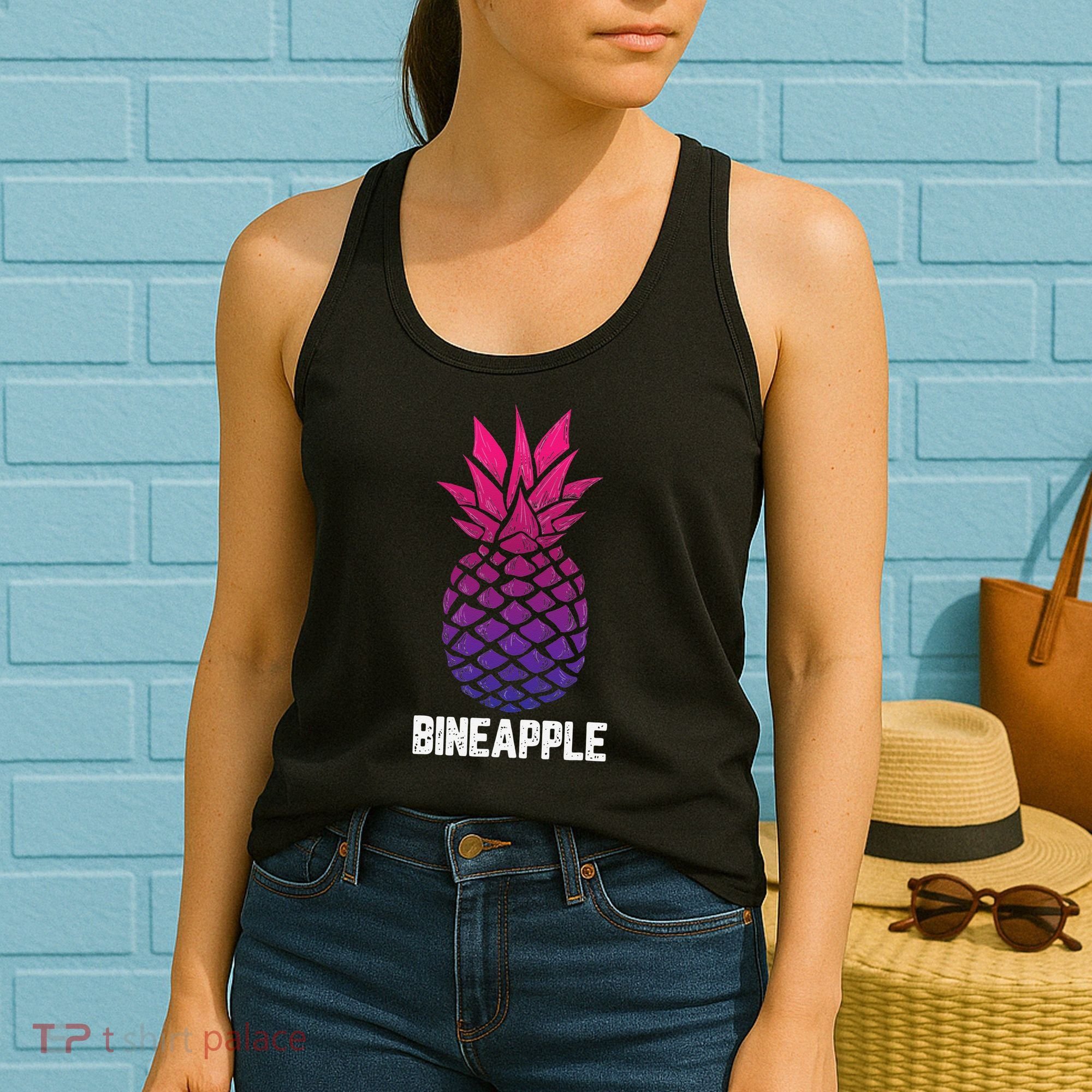 LGBTQ BiSexual Pineapple Tropical Summer Cool Pride Gifts Women's Tank Top