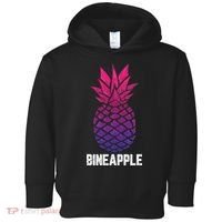LGBTQ BiSexual Pineapple Tropical Summer Cool Pride Gifts Toddler Hoodie thumb 0
