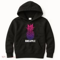 LGBTQ BiSexual Pineapple Tropical Summer Cool Pride Gifts Kids Hoodie thumb 0