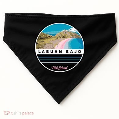 Labuan Bajo Pink Island USA-Made Doggie Bandana