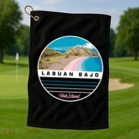 Labuan Bajo Pink Island Golf Towel thumb 1