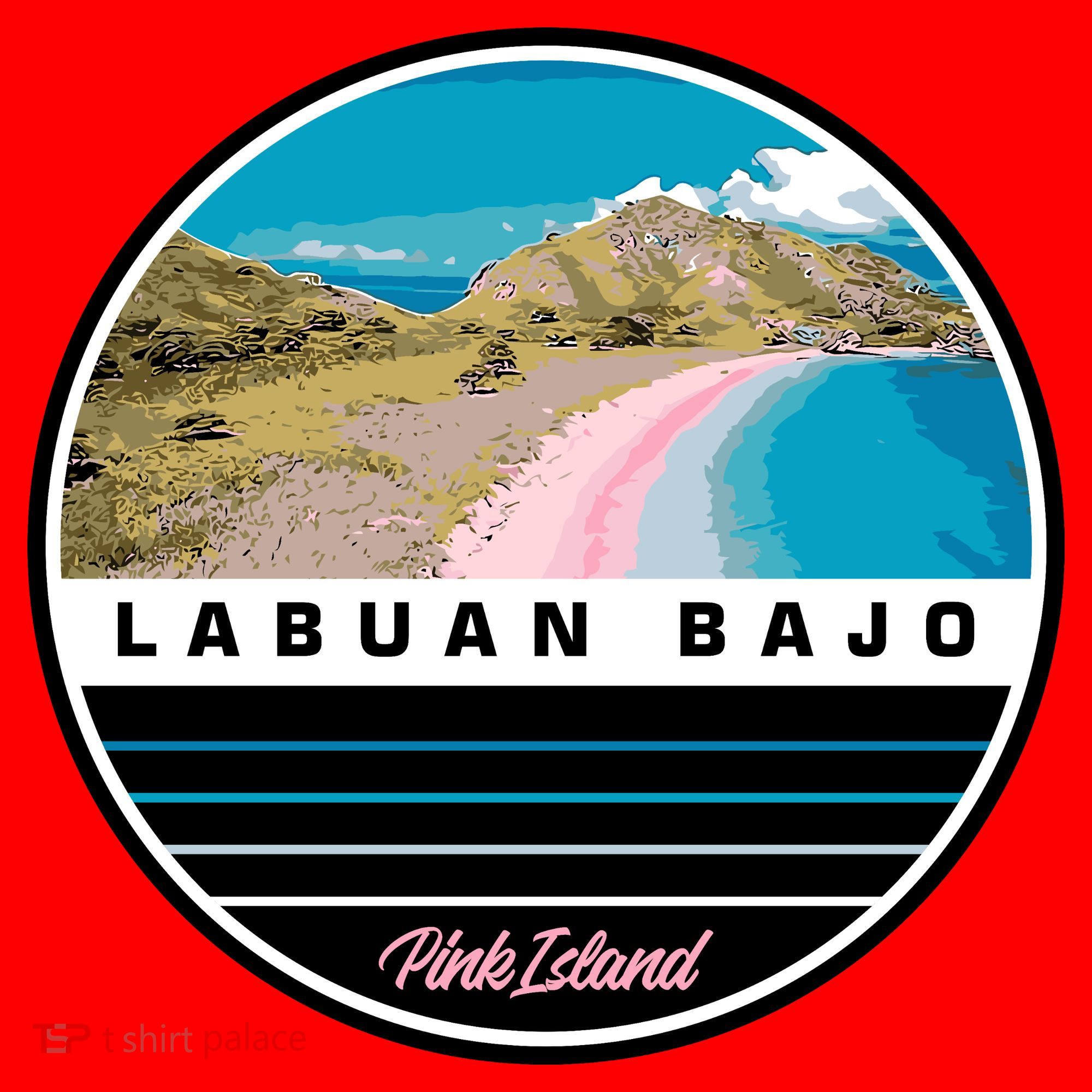 Labuan Bajo Pink Island Santa Hat
