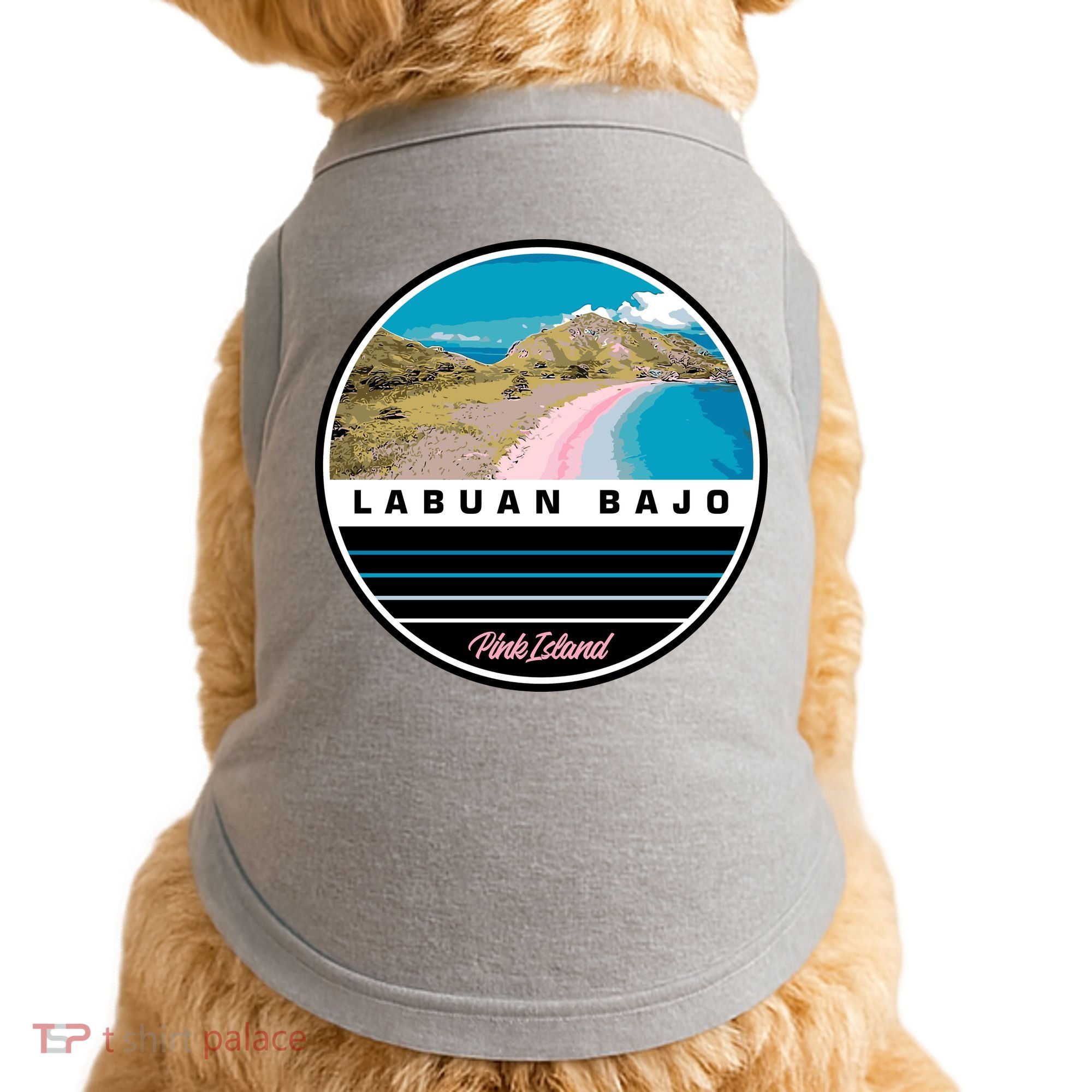 Labuan Bajo Pink Island Doggie Tank