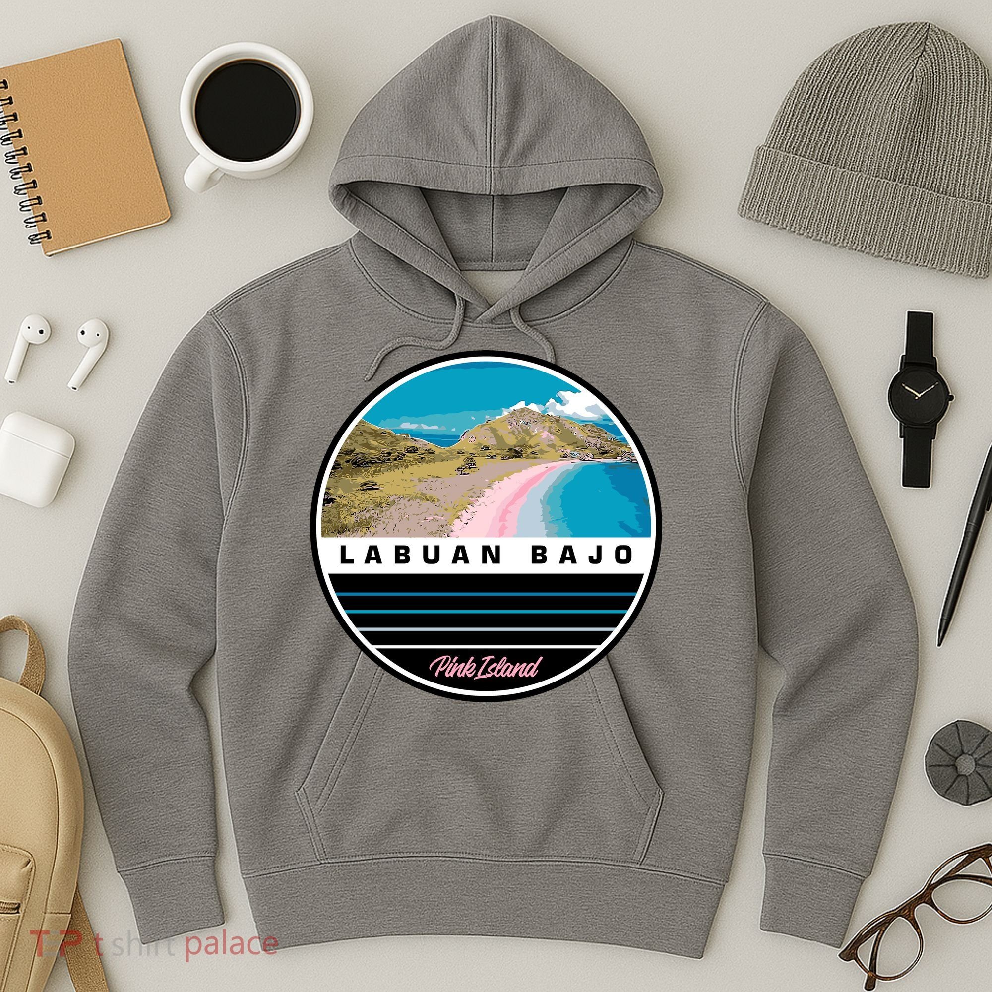 Labuan Bajo Pink Island Hoodie