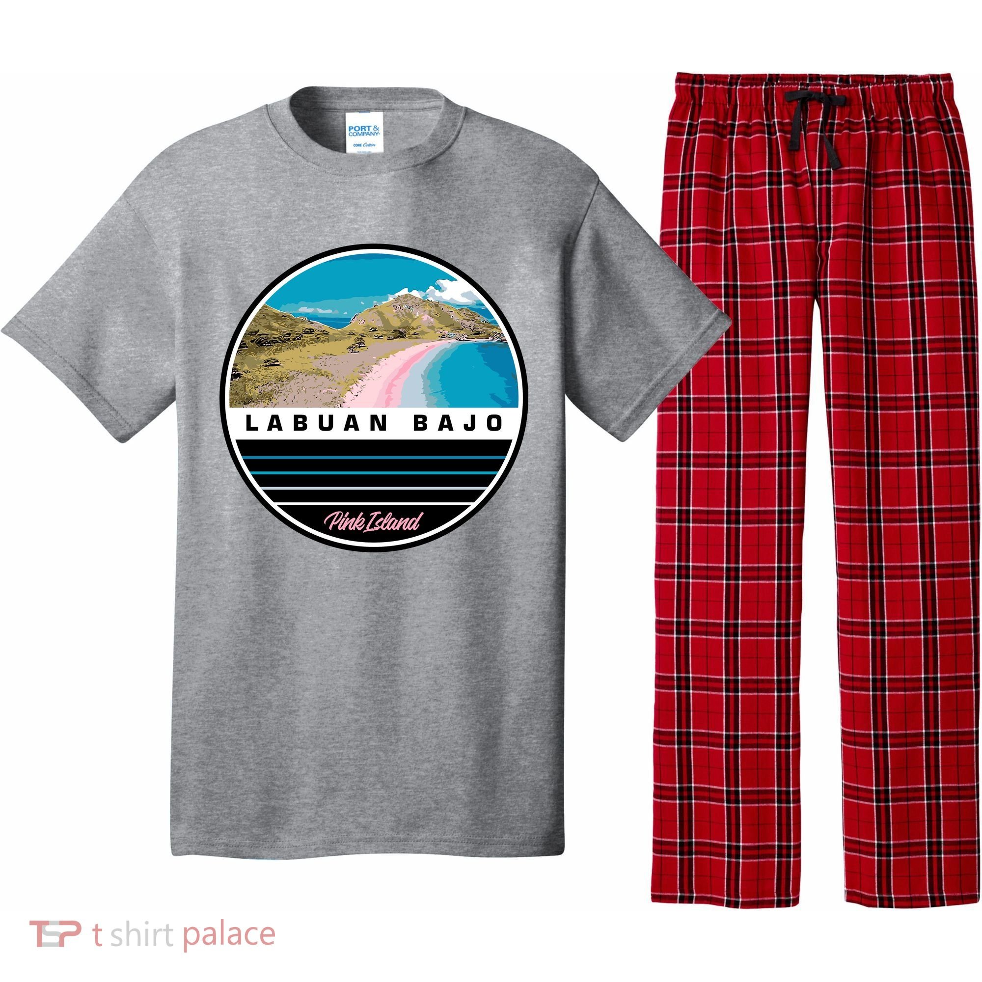 Labuan Bajo Pink Island Pajama Set