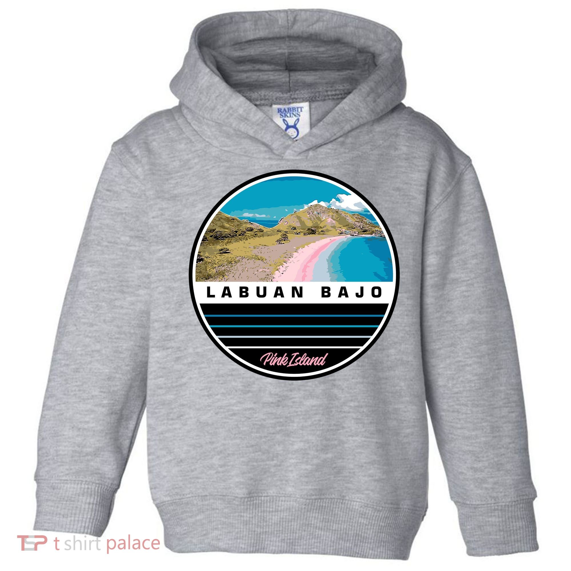 Labuan Bajo Pink Island Toddler Hoodie