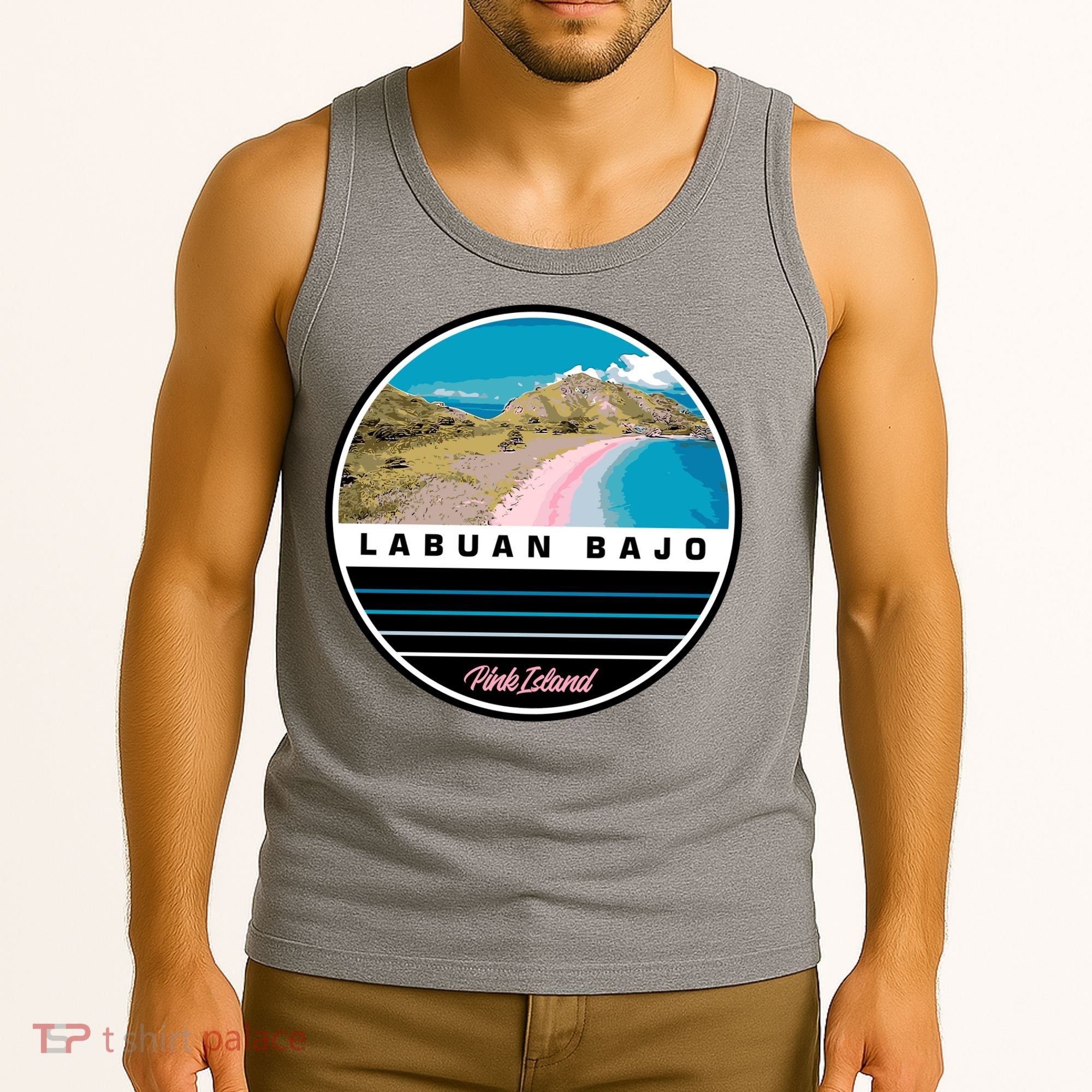 Labuan Bajo Pink Island Tank Top