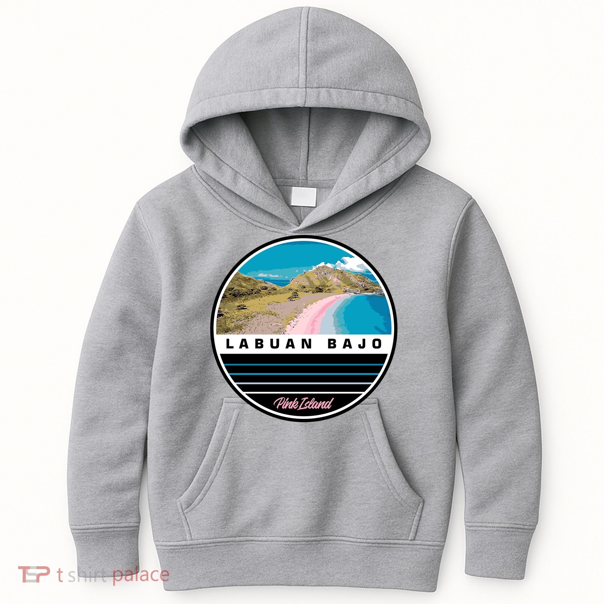Labuan Bajo Pink Island Kids Hoodie