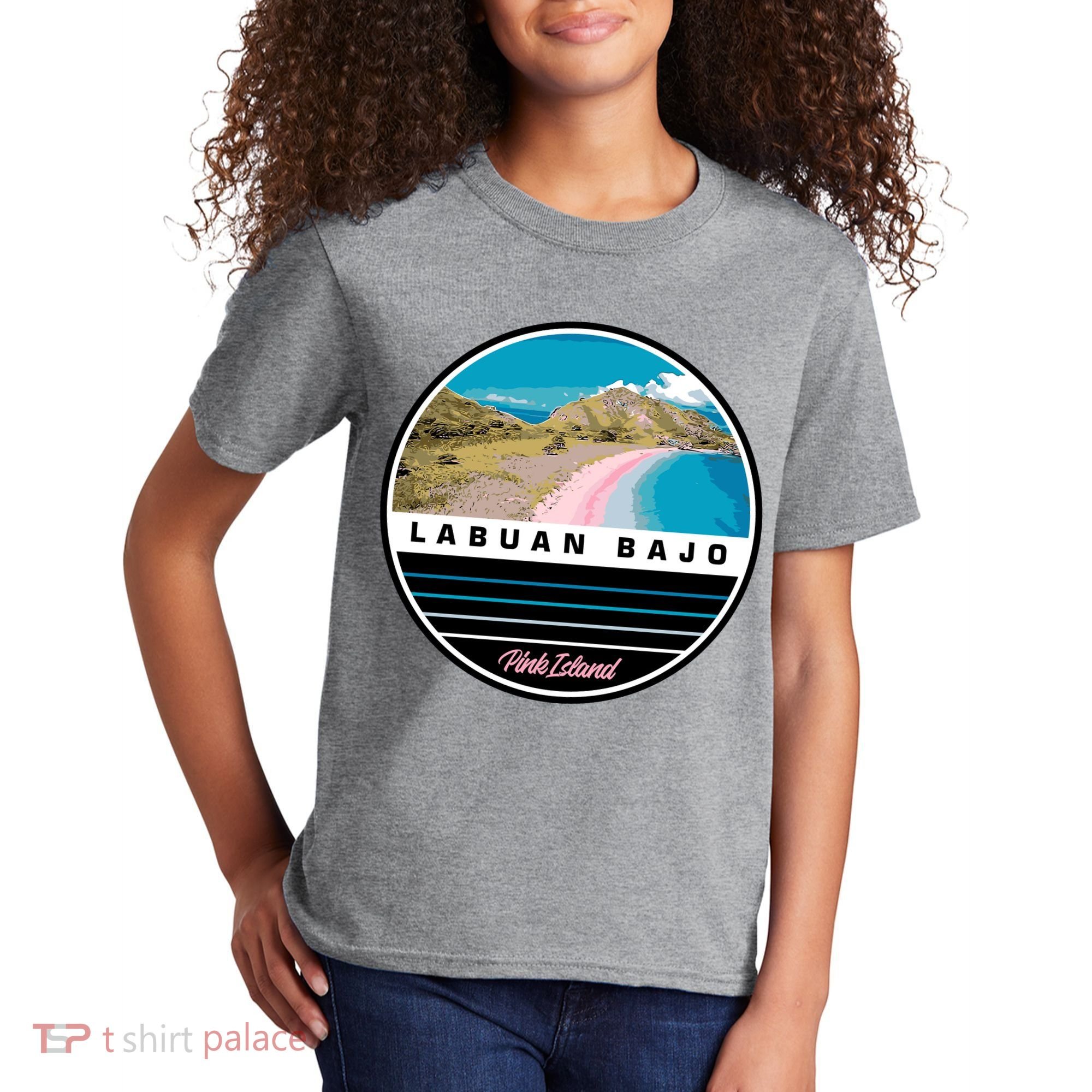 Labuan Bajo Pink Island Kids T-Shirt