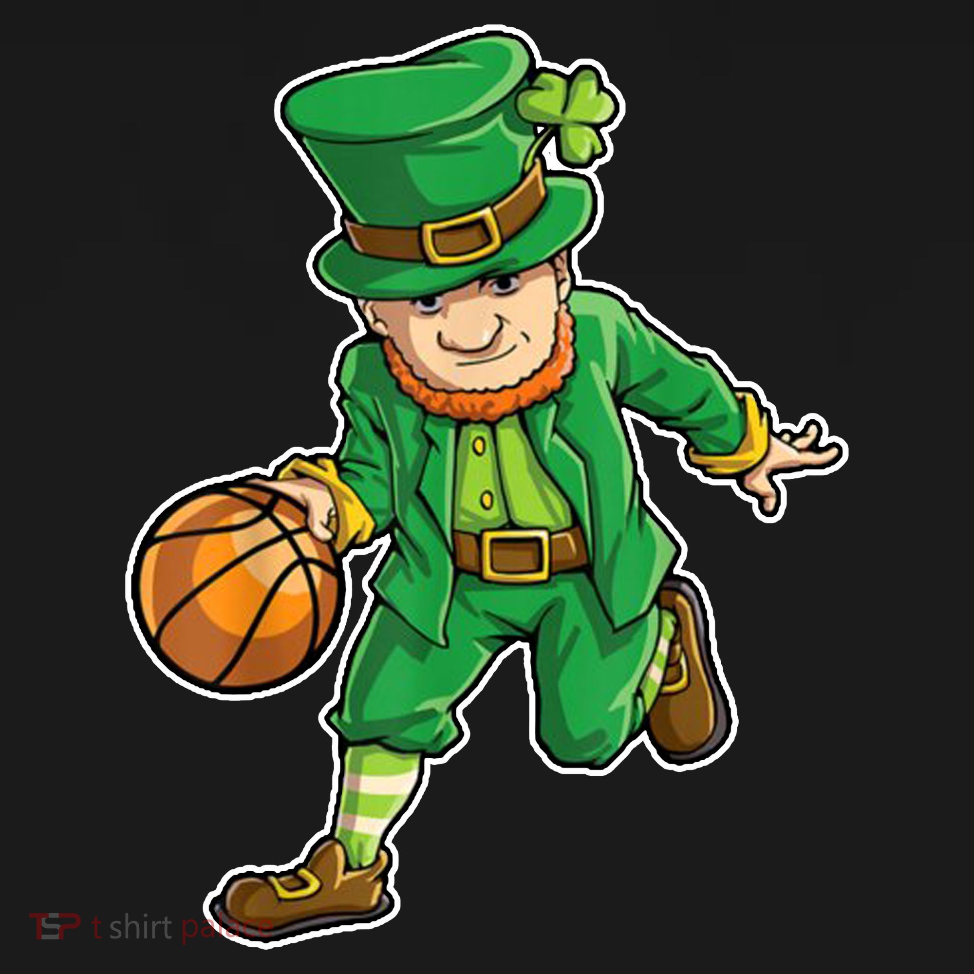Leprechaun Basketball Player St Patrick's Day Button