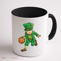 Leprechaun Basketball Player St Patrick's Day Coffee Mug thumb 1