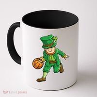 Leprechaun Basketball Player St Patrick's Day Coffee Mug thumb 0