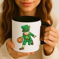 Leprechaun Basketball Player St Patrick's Day Coffee Mug thumb 3