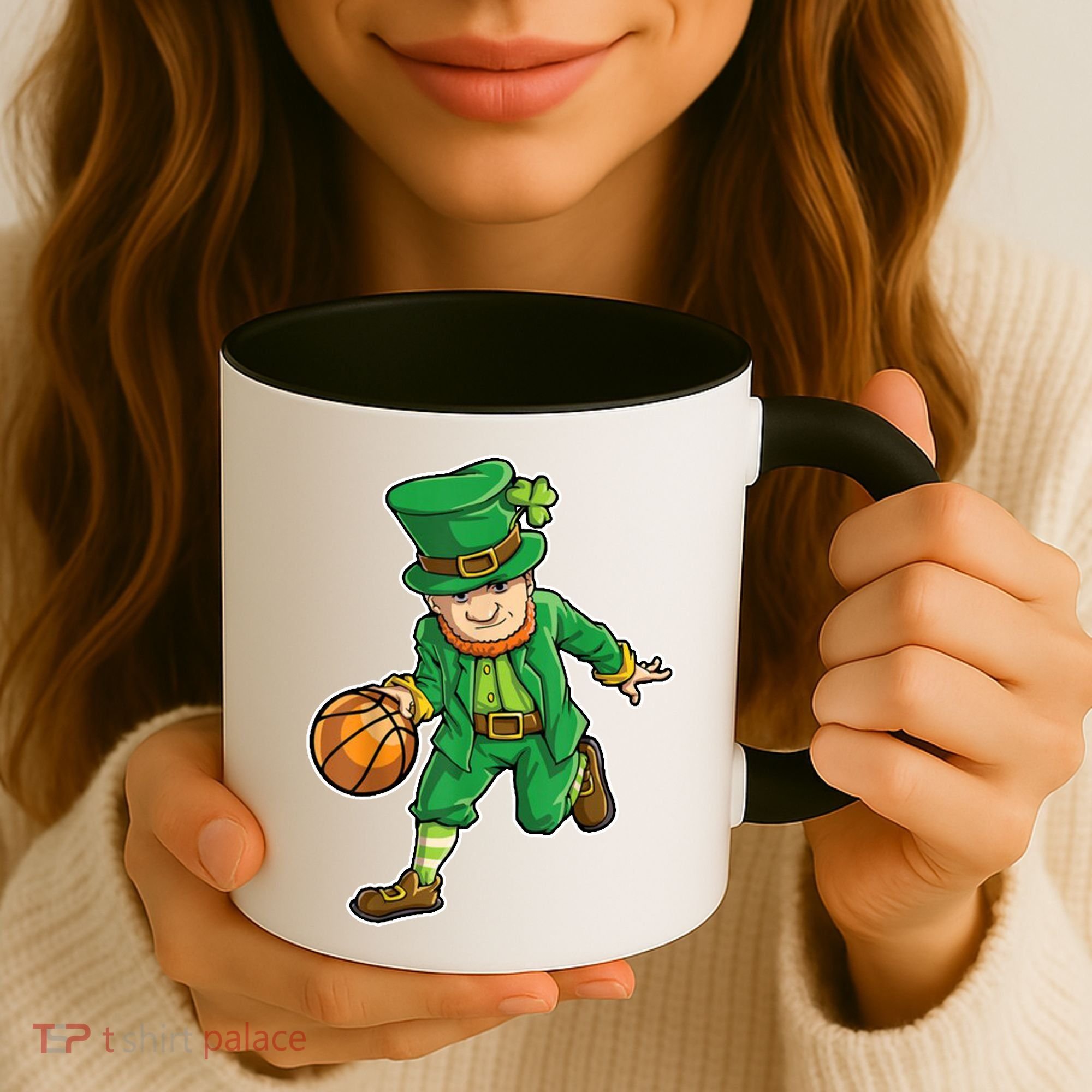 Leprechaun Basketball Player St Patrick's Day Coffee Mug